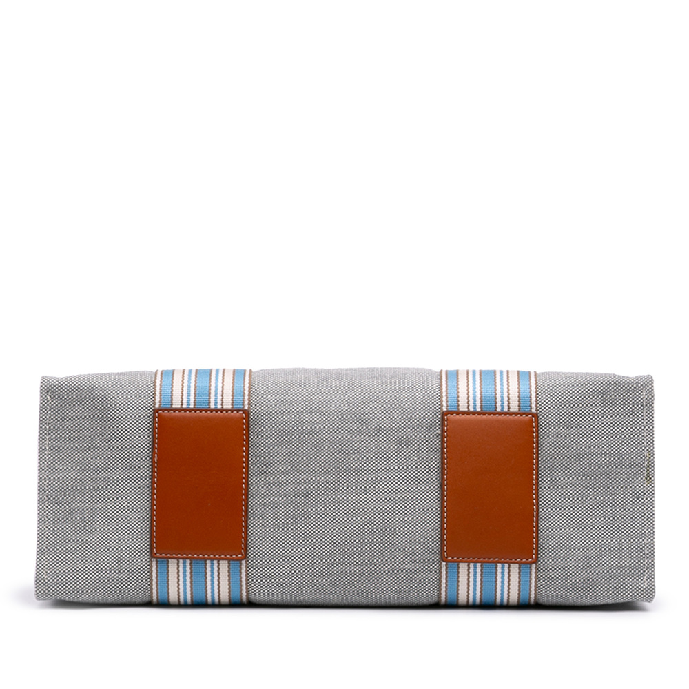 Pre-Loved Loro Piana Canvas The Suitcase Stripe Tote - Picture 3 of 7